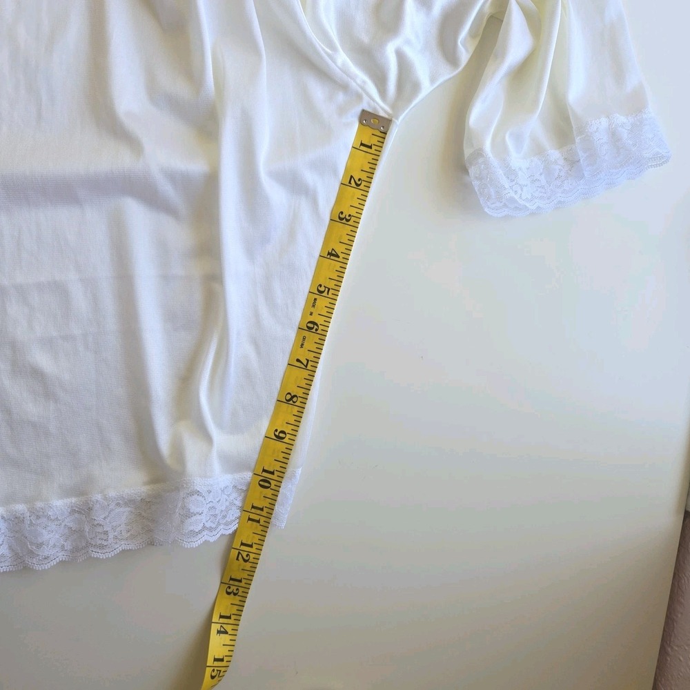 Vintage Pettipants Ivory Tap Pants Size L Lace Trim Lingerie Made In The USA - Picture 7 of 8